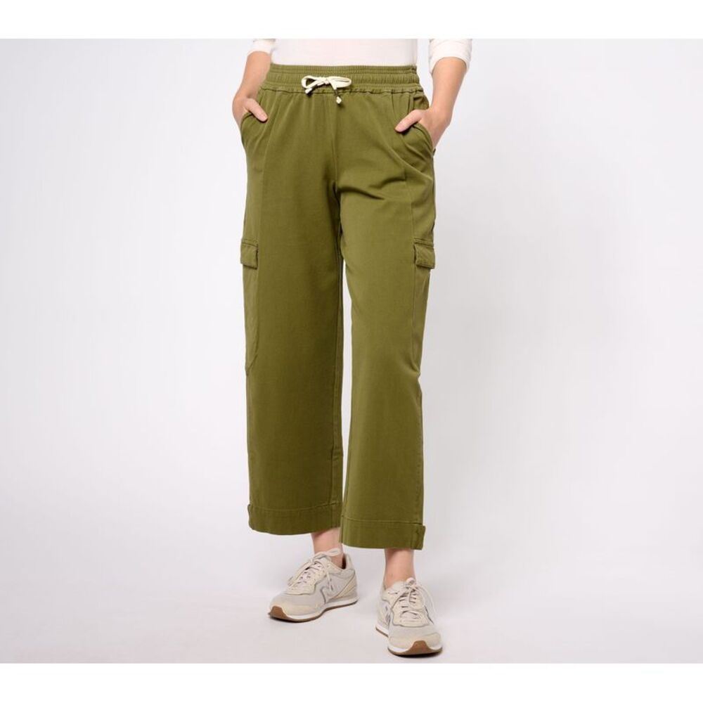Anybody Women's Pants Sz XL Regular All-Stretch Twill Relaxed Mint Glass A619756